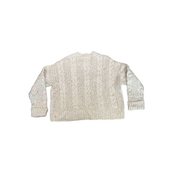 J.O.A  Chunky Knit Blend Cream Sweater Size Medium - Picture 2 of 6